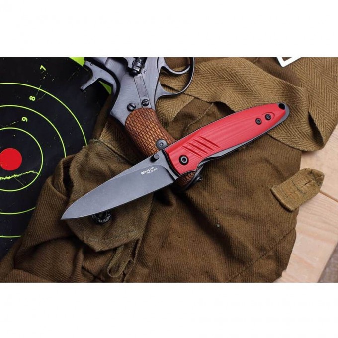 Нож MR BLADE SHOT BLACKWASH RED MB220 Нож MR BLADE SHOT BLACKWASH RED MB220